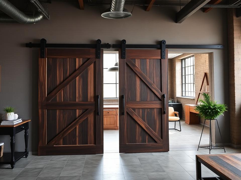 Schuifdeur in industriële stijl