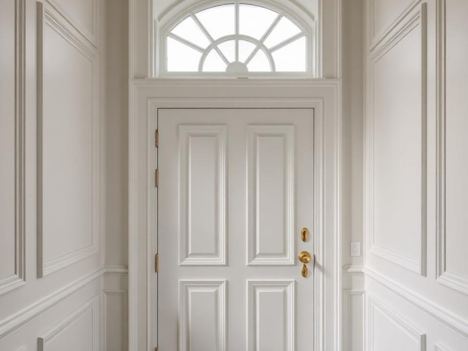 Klassieke deur met bovenlicht