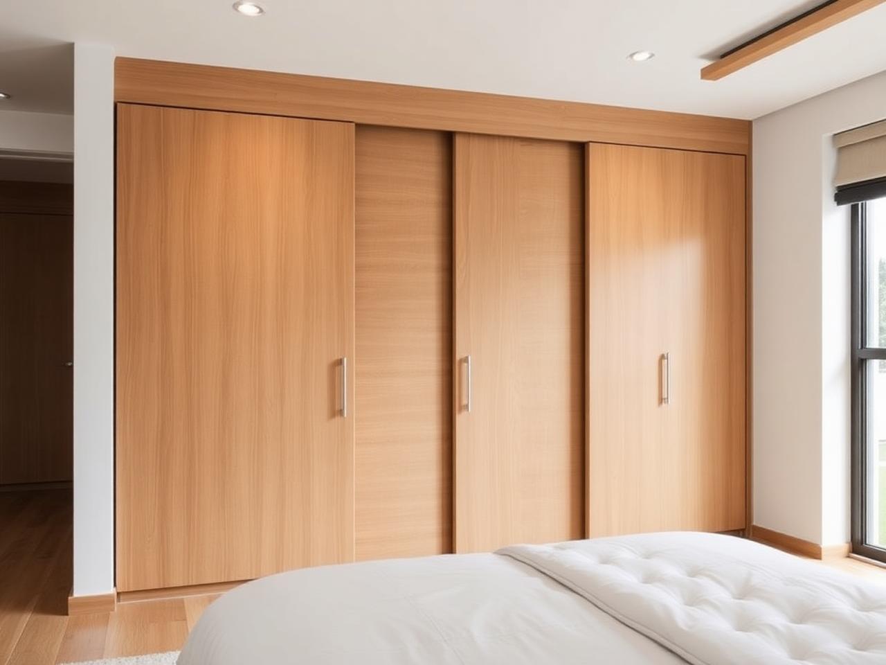 Schuifdeurkast in moderne slaapkamer