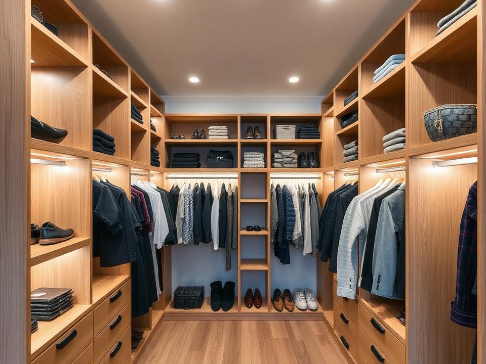 Walk-in closet in eiken fineer
