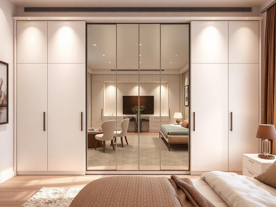 Inbouwkast met spiegeldeuren