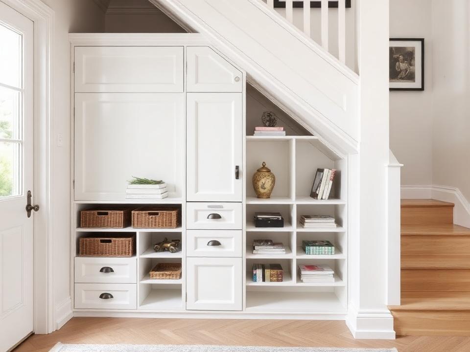 Opbergkast onder de trap op maat